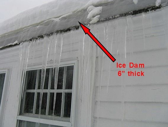 Ice Dam Fox Mountain Property Inspections